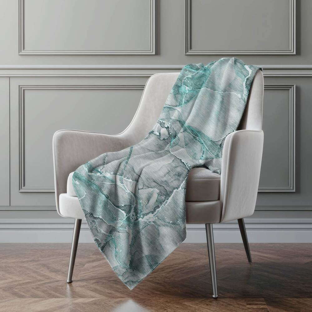 Premium Machine Washable Modern Abstract Sherpa Throw Blanket