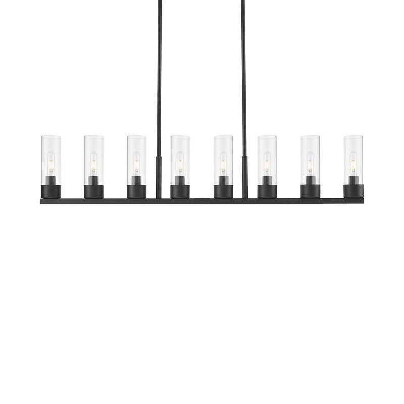 Innovations Lighting 617-8I-11-48 Boreas Linear Boreas 8 Light 48" - Matte Black / Clear