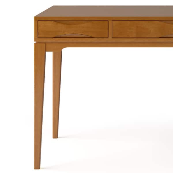 Wyndenhall Pearson Mid Century Modern Hardwood 60 Inch Desk On Sale Overstock 13768841
