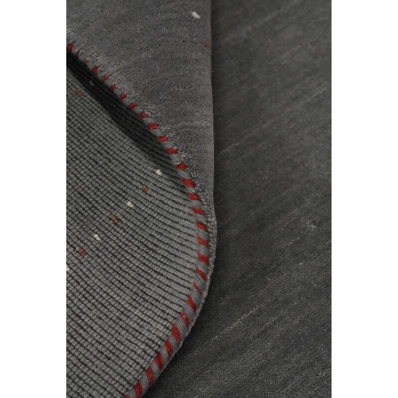 Handmade Gray Gabbeh Oriental Accent Rug Handmade Wool Carpet - 5' 7'' X 4' 1''