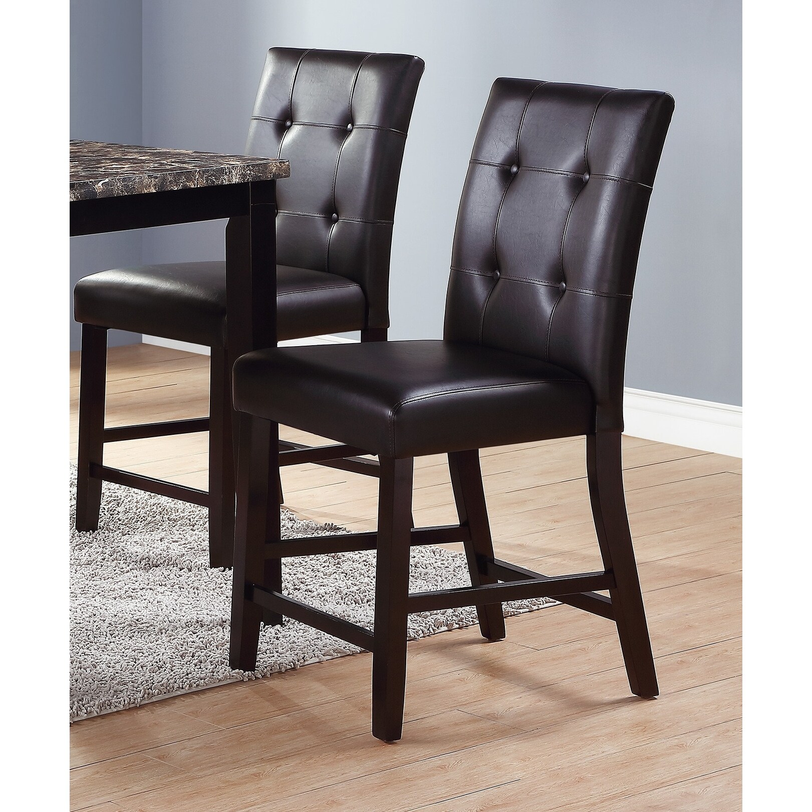 Counter height cheap leather dining chairs