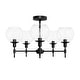preview thumbnail 6 of 13, Hunter Xidane Metal and Glass Orb Chandelier - Entry, Kitchen or Dining Room Table, Bedroom - Mid-Century Modern, Transitional