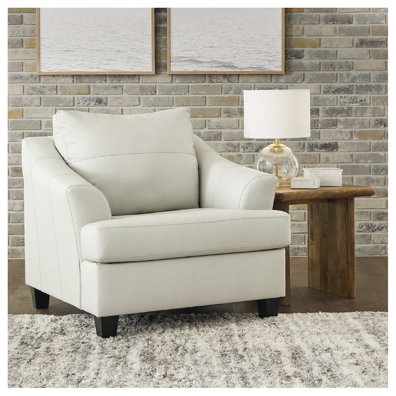 Signature Design by Ashley Genoa Oversized Chair - 43"W x 38"D x 40"H - White