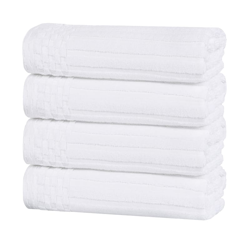 Superior Soho Ribbed Cotton Hand Towel Set of 4