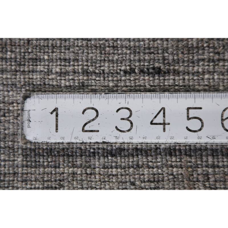 Hand Knotted Oriental 100% Wool Carpet Tribal Animal Pictorial Greys & Charcoal Gabbeh Area Rug - 9' 6'' X 7' 10''