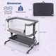 preview thumbnail 4 of 6, Bedside Crib w/ Adjustable Height Bassinet w/ Storage Shelf & Wheels