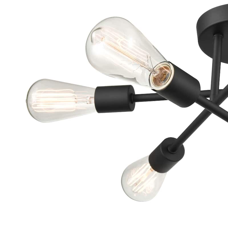 Millennium Lighting Decco 6 Light Pendant Fixture in Matte Black - Bed ...