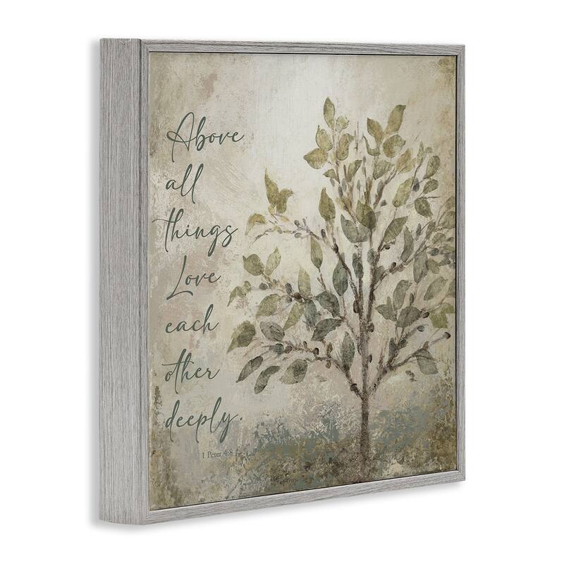 Stupell Rustic Love Each Other Deeply Framed Giclee Art Design By John Spaeth