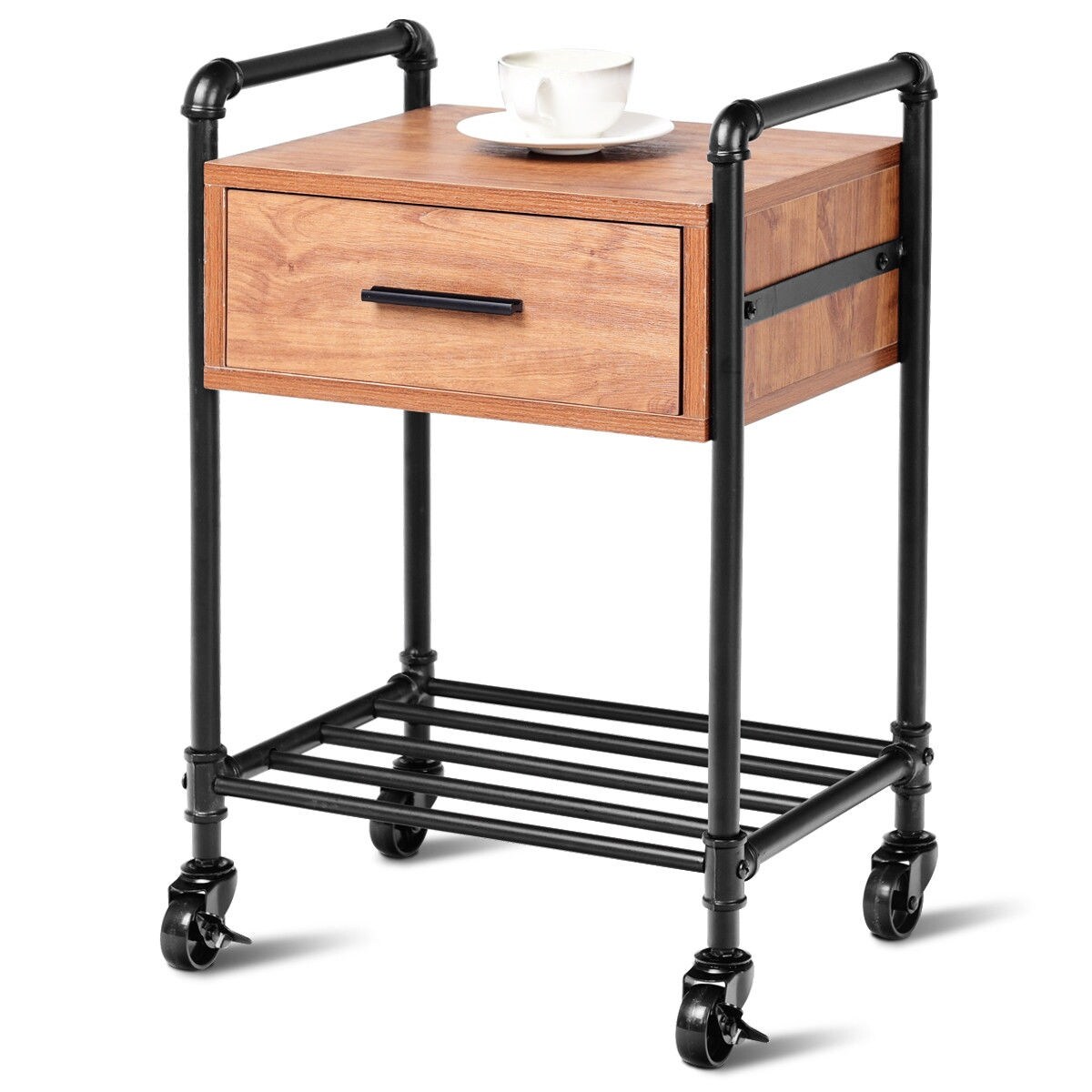 Costway 2 Tier End Coffee Table Nightstand Sofa Side Living Room Furni On Sale Overstock 22649819
