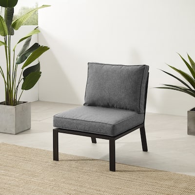 Crosley Clark Outdoor Metal Sectional Center Chair