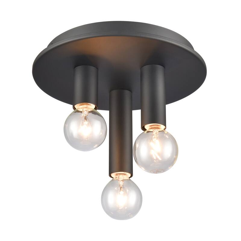 Elk Home Pepper Brushed Nickel Metal 3 Light Flush Mount