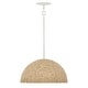 preview thumbnail 6 of 9, Hinkley Lighting 38464 Dalia 20" Wide Wood Pendant with Beaded Shade