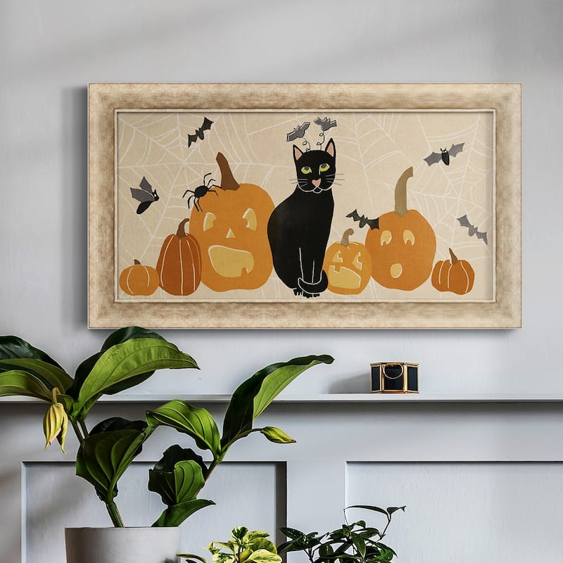 Pumpkin Patch Cats Collection D Premium Framed Canvas- Ready to Hang