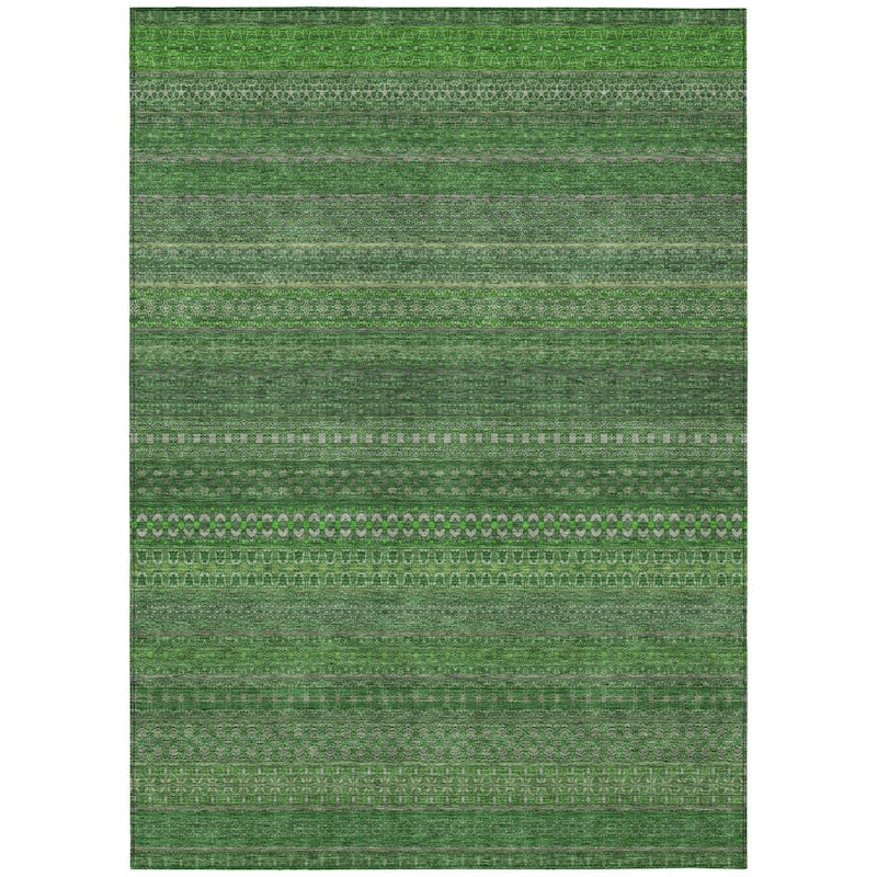 Alfisi Stripe Weather Resistant Timeless Fusion Outdoor Rug