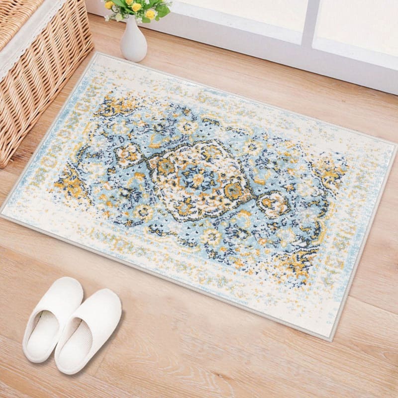 The Curated Nomad Sunset Bohemian Vintage Medallion Rug