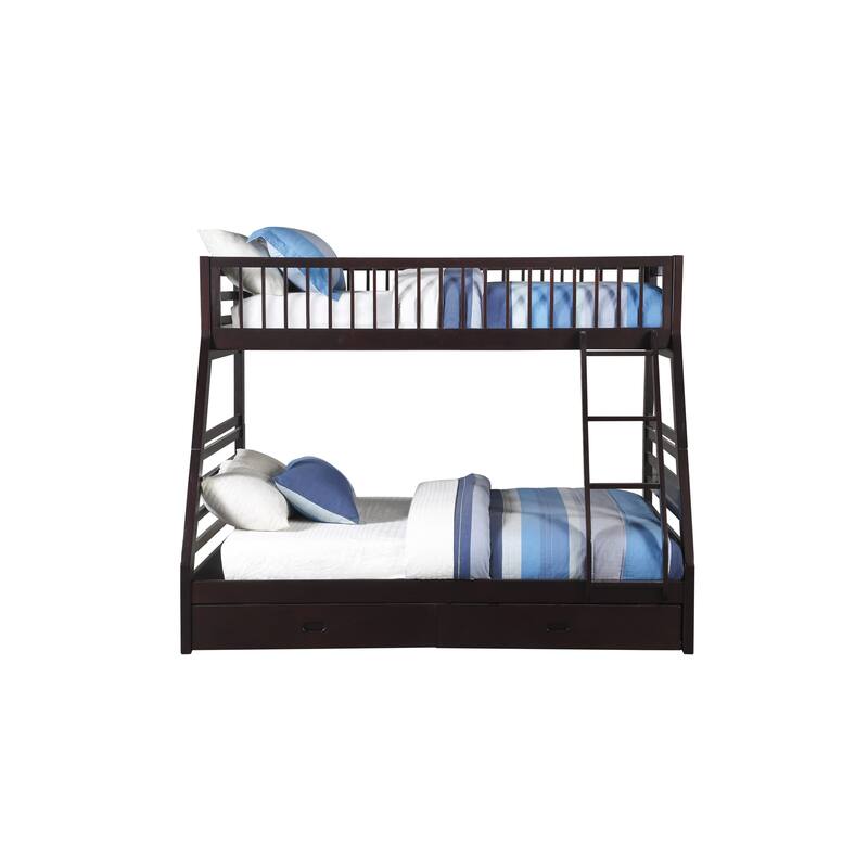 Bunk Bed with UnderBed Storage Drawers and Builtin Ladder, Full