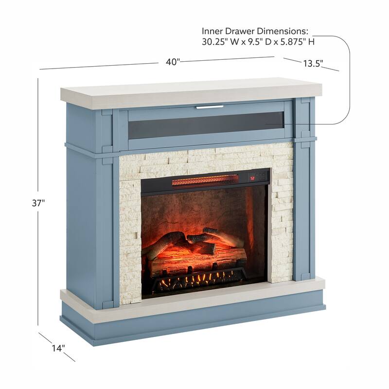 Ephersyn Electric Fireplace with Flame Effect
