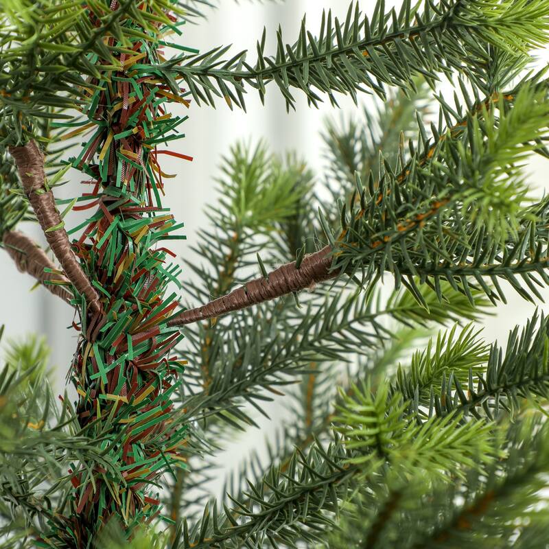 Green PE Christmas Tree Indoor Artificial Tree with 2901 to 4306 Tips Hinged Sections and Steel Base for Easy Assembly