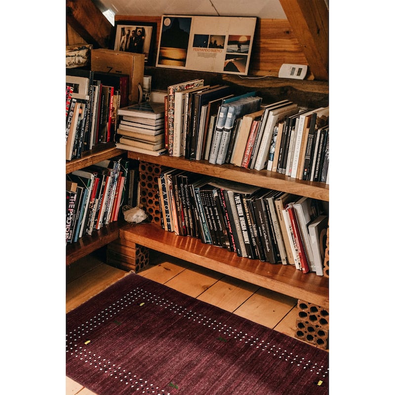 ECARPETGALLERY Hand Loomed Kashkuli Gabbeh Burgundy Wool Rug - 3'2 x 4'9