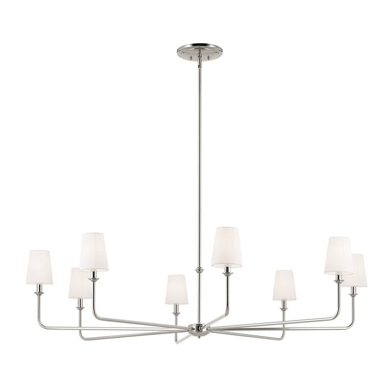 Kichler Lighting Pallas 52 in. 8-Light Chandelier - Polished Nickel