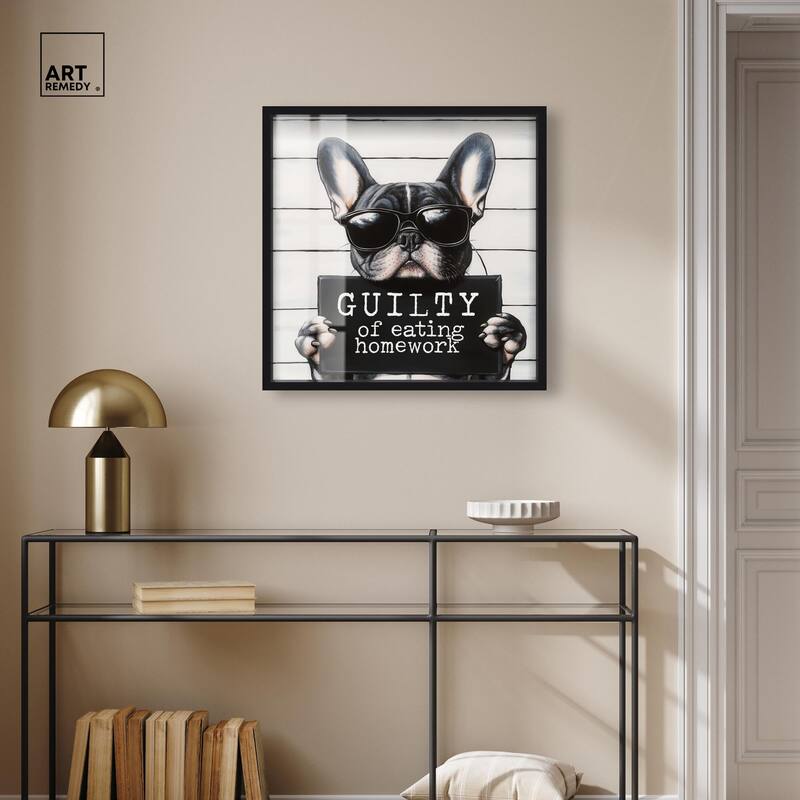 Guilty of Eating Homework Shadowbox by Art Remedy