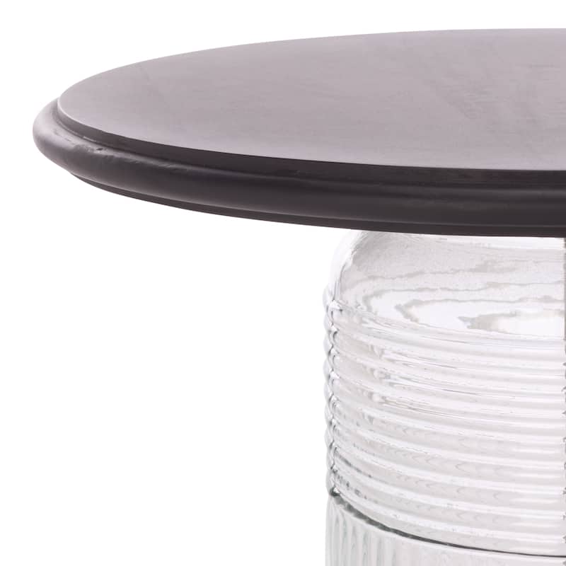 SAFAVIEH Home Karana Glass Accent Table - 18"W x 18"D x 19"H