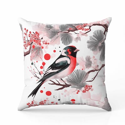 Pine and Ember Indoor/Outdoor Reversible Throw Pillow Pink and Gray