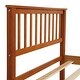 preview thumbnail 7 of 9, Pine Platform Bed for Durability, with Headboard and Footboard (Oak), Oak