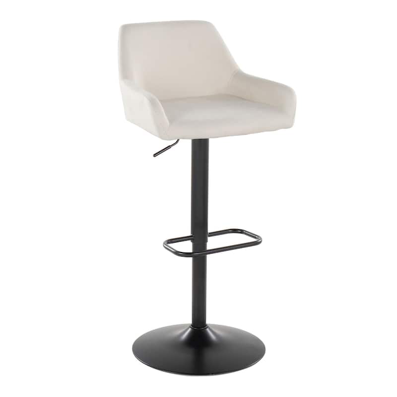 Porch & Den Galotti Adjustable Bar Stool with Rounded Rectangle Footrest (Set of 2)