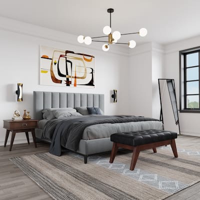 Wyndenhall Fairfax 8 x 10 Area Rug Contemporary in Taupe and Black - 8 ft x 10 ft 96"d x 120"w x 0.3" h