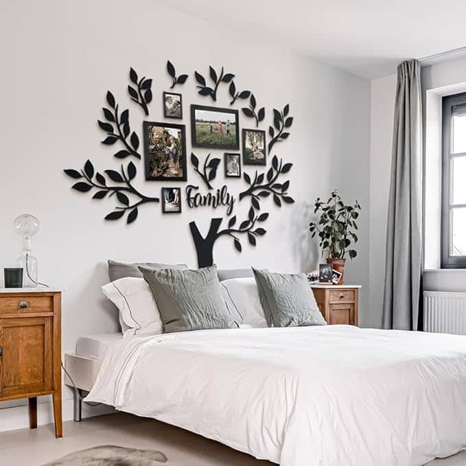 Family Tree Metal Wall Decor for Home and Outside - Wall-Mounted Wall Art Decor