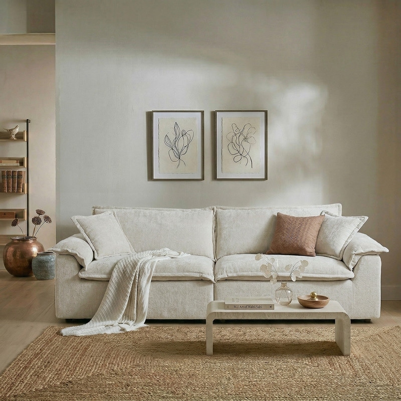 Spruce & Spring Cloud Sofa Boneless Sectional Couch for Living Room