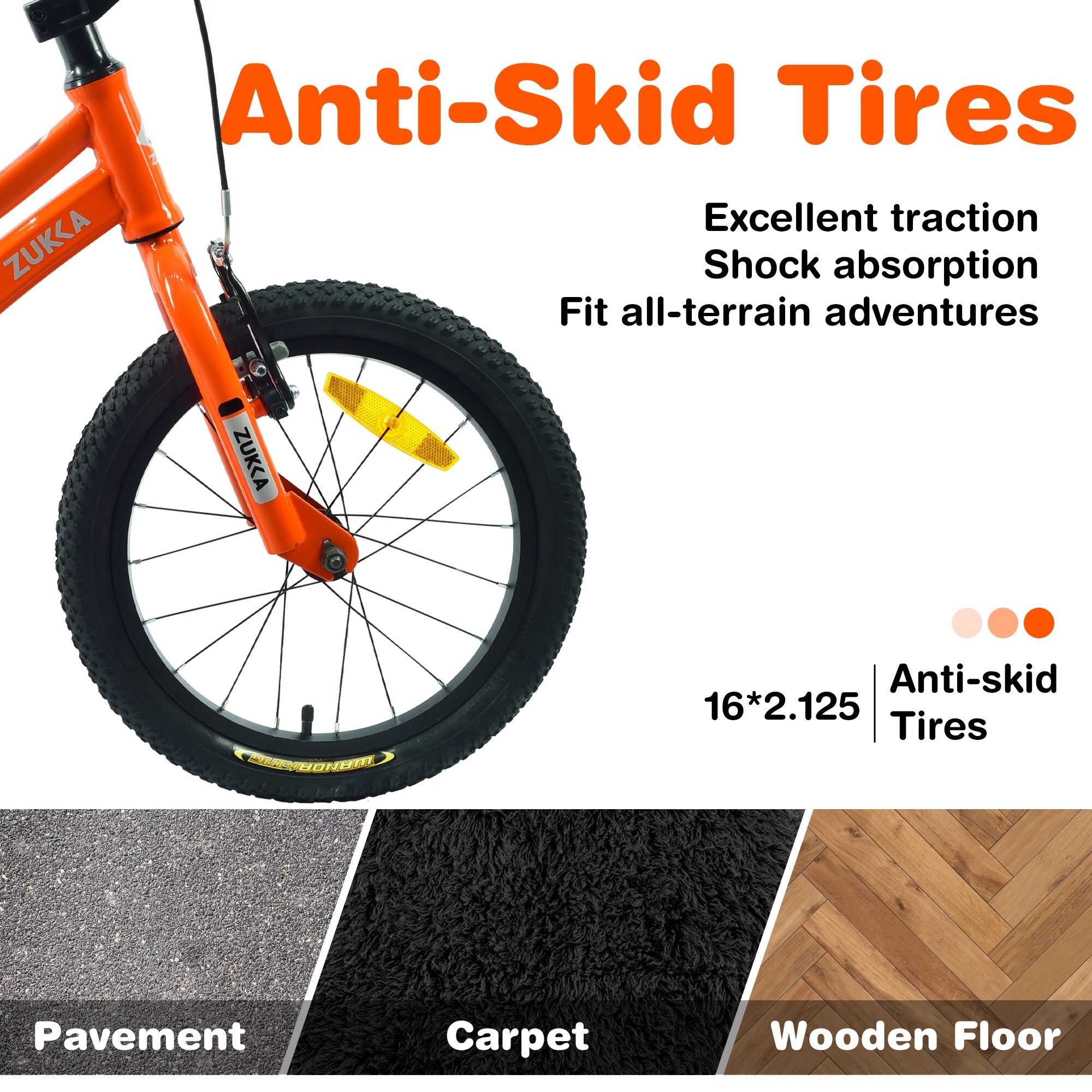 Zukka 16-inch Kids' Bicycle with Training Wheels - Bed Bath