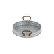preview thumbnail 14 of 19, Gray Metal Galvanized Oval Living Room Decor Tray with Rust Handles (Set of 3)