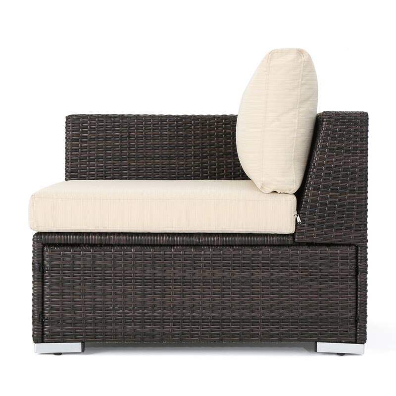 Roomfitters Wicker Lounge Chair with Cushions for Comfortable Outdoor Seating, Stylish Patio Furniture with Durable Frame