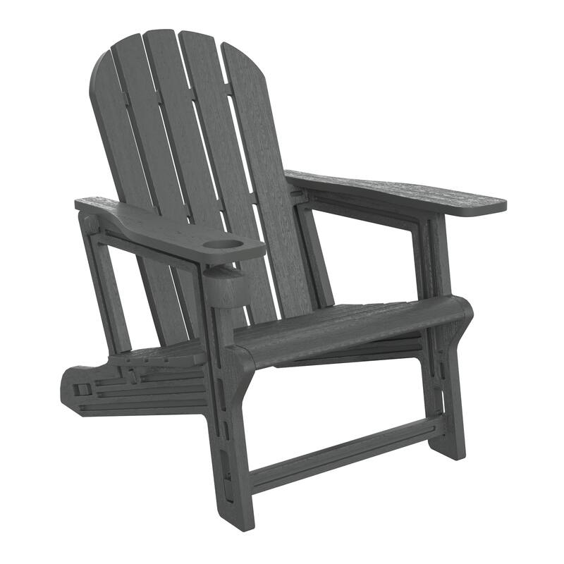 Coastline Outdoor Poly Adirondack Chair with Side Table
