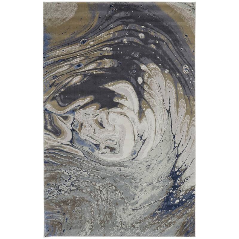 HomeRoots Abstract Bohemian Rectangle Area Rug