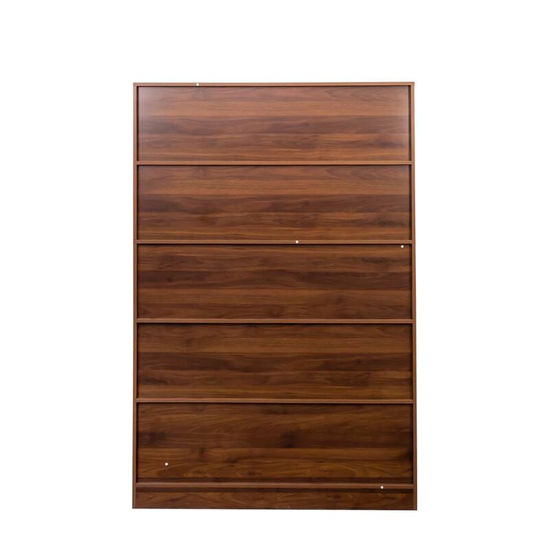 GDF Studio - Jasmine Modern Bookshelf and Kitchen Storage Cabinet with Pegboard, Drawer, and Cubby Display Shelves