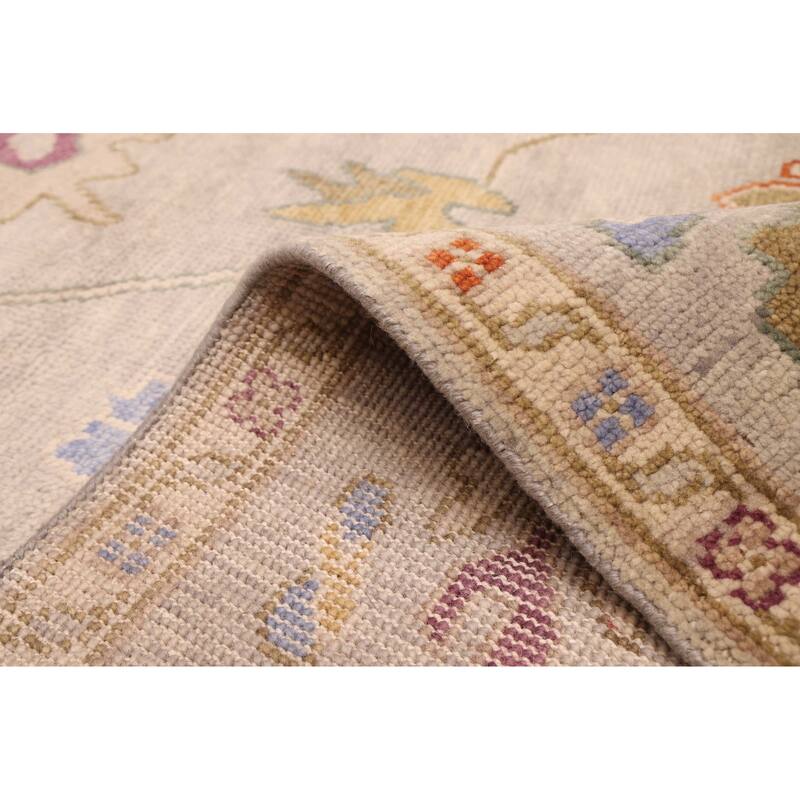 ECARPETGALLERY Hand-knotted Modern Oushak Light Khaki Wool Rug - 7'10 x 10'0