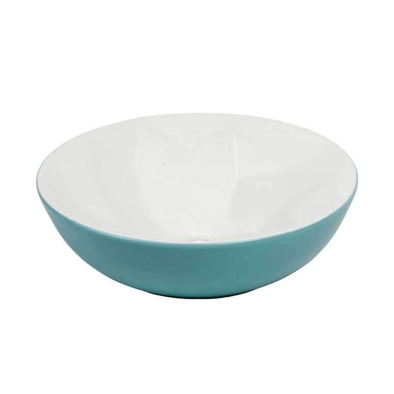 Fine Fixtures 16 inch Round Ceramic Vessel Bathroom Sink