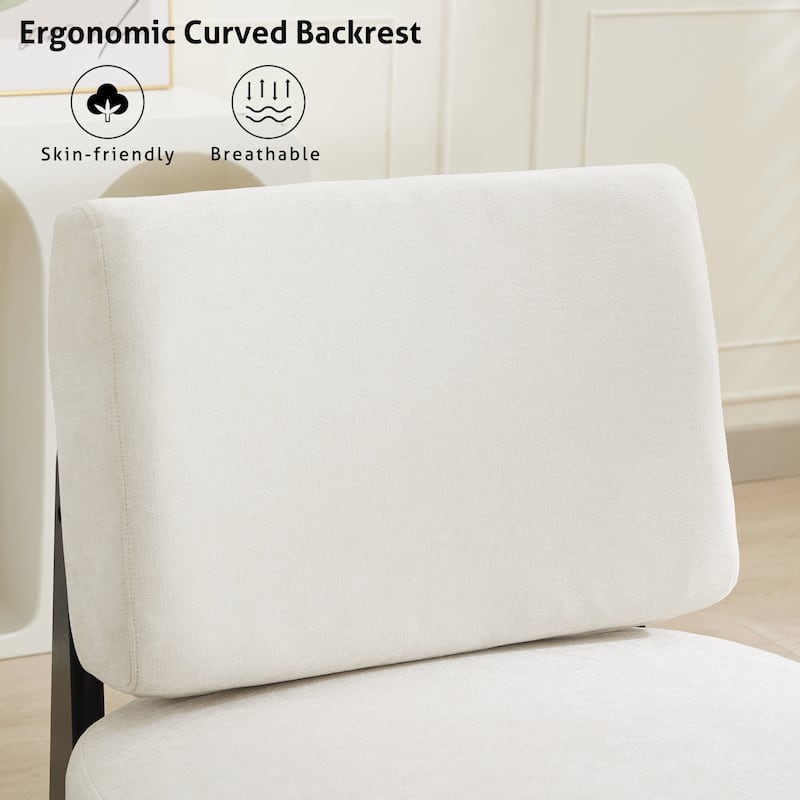 Modern Teddy Slipper Chair Armless Lounge Sofa