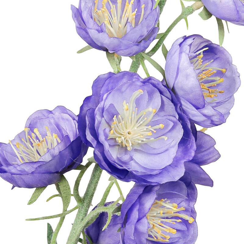 Set of 2 Purple Artificial Hybrid Delphinium Flower Stem Spray 36in - 36" L x 5" W x 5" DP