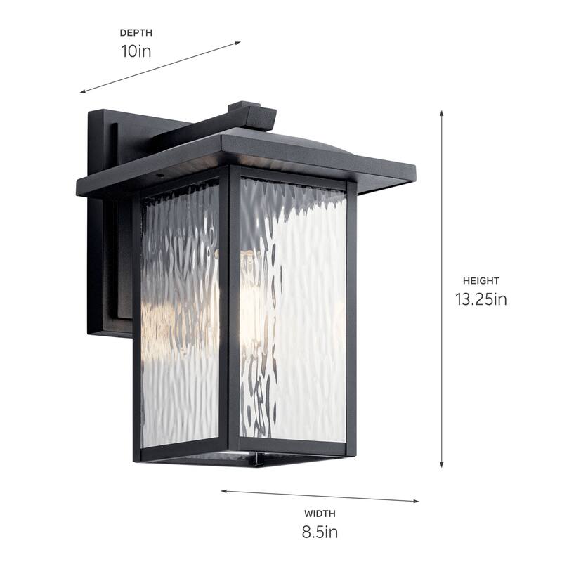 Kichler Lighting Capanna Collection 1-light Textured Black Outdoor Wall Lantern