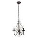 preview thumbnail 2 of 6, Elegant Lighting Blaise 3 Light 15" Crystal Chandelier
