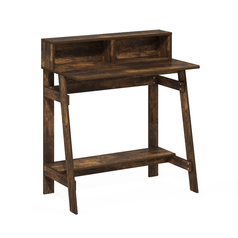 Furinno Simplistic A Frame Computer Desk, Columbia Walnut - Amber Pine