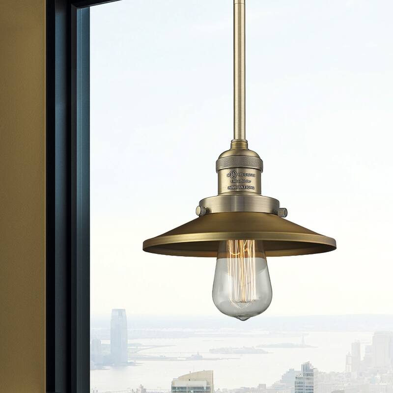 Innovations Lighting Franklin Restoration Railroad - 1 Light 8" Stem Hung Mini Pendant