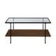 preview thumbnail 15 of 13, Nathan James Asher Mid-Century Coffee Table Glass Top Oak Shelf