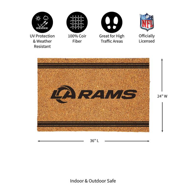 Los Angeles Rams Monochrome Indoor/Outdoor Coir Door Mat