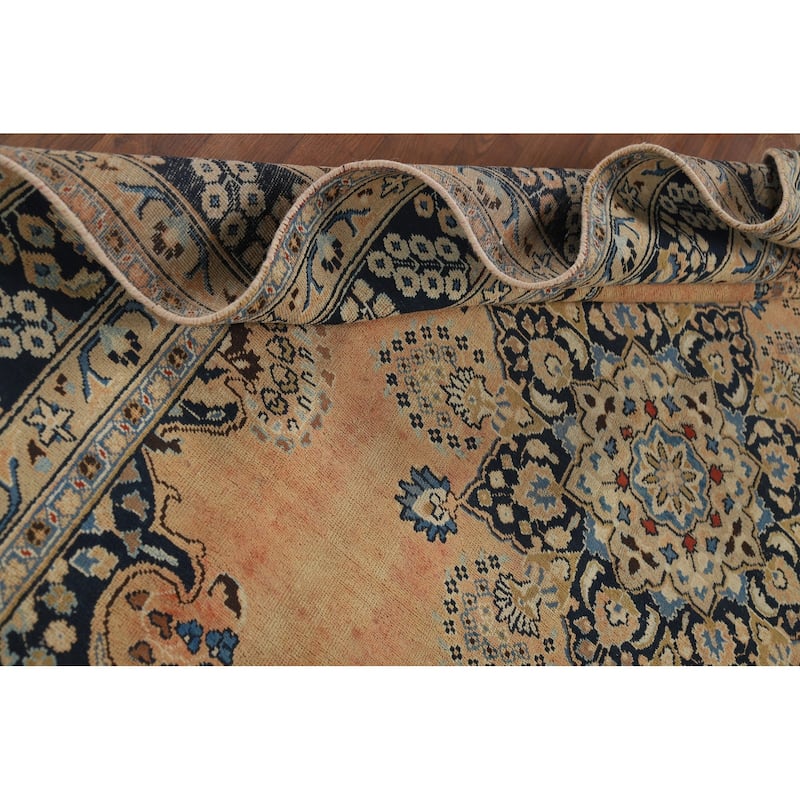 Mashad Vintage Persian Area Rug Handmade Wool Carpet - 6'4" x 9'8"