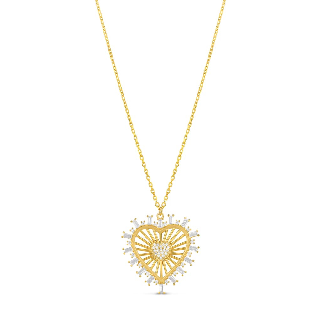 SHYMI Heart Medallion Necklace - Gold
